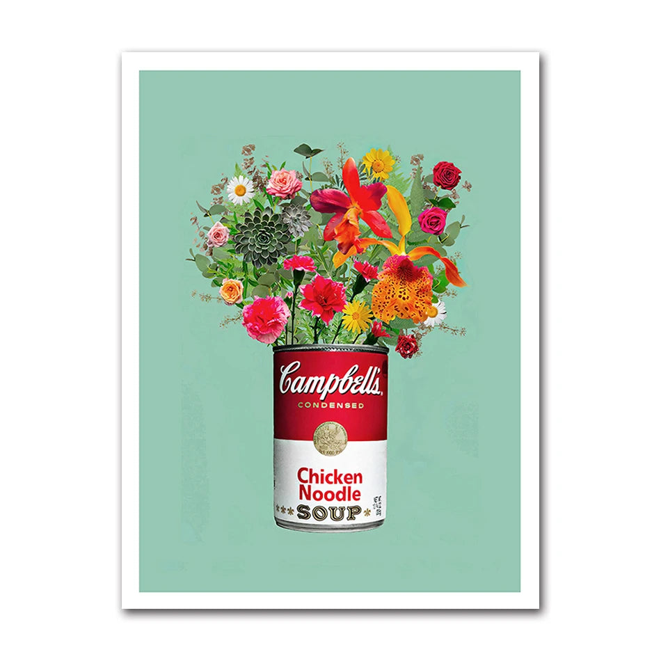Room Artwork Home Decor Nordic Art s and Prints Flower Wall Art Canvas Painting Pictures For Living Peaceful Pleasures Health and Wellness A0111-01 30x40cm Unframed