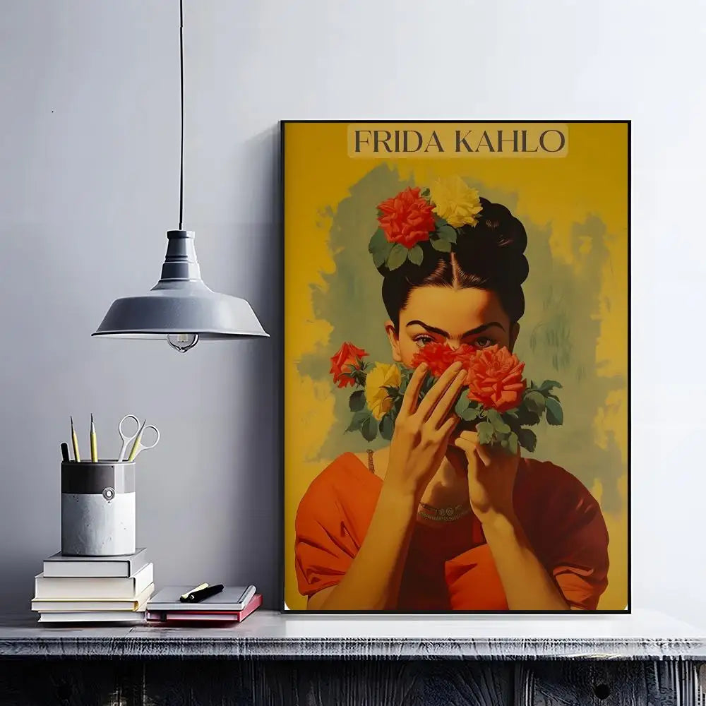 Frida Kahlo Anime Wall Poster – Self-Adhesive Waterproof PVC Art Wall Art Poster Peaceful Pleasures Health and Wellness z15 15X20cmNoframe