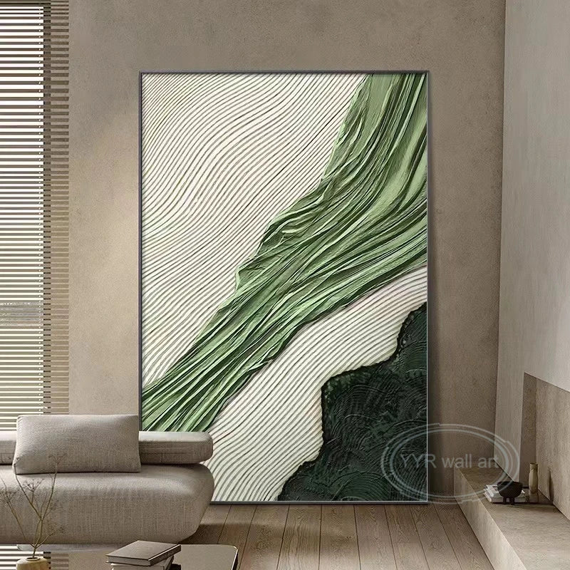 Thick Oil Nordic Abstract Painting Natural Scenery Handmade Oil Painting Home Decoration Painting Bedroom Dining Room Sofa Mural Peaceful Pleasures Health and Wellness