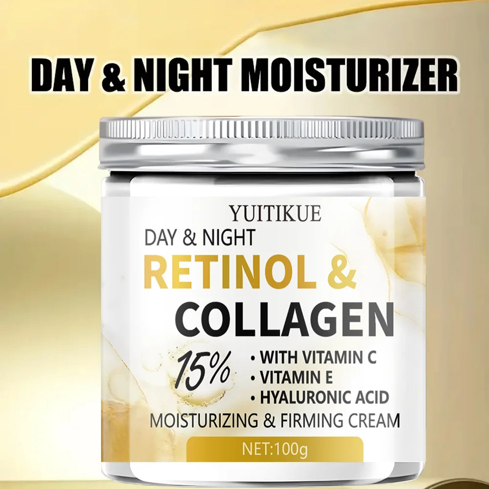 DAY & NIGHT Firming Cream – Retinol, Collagen & Vitamin C Anti-Aging Face Cream Peaceful Pleasures Health and Wellness