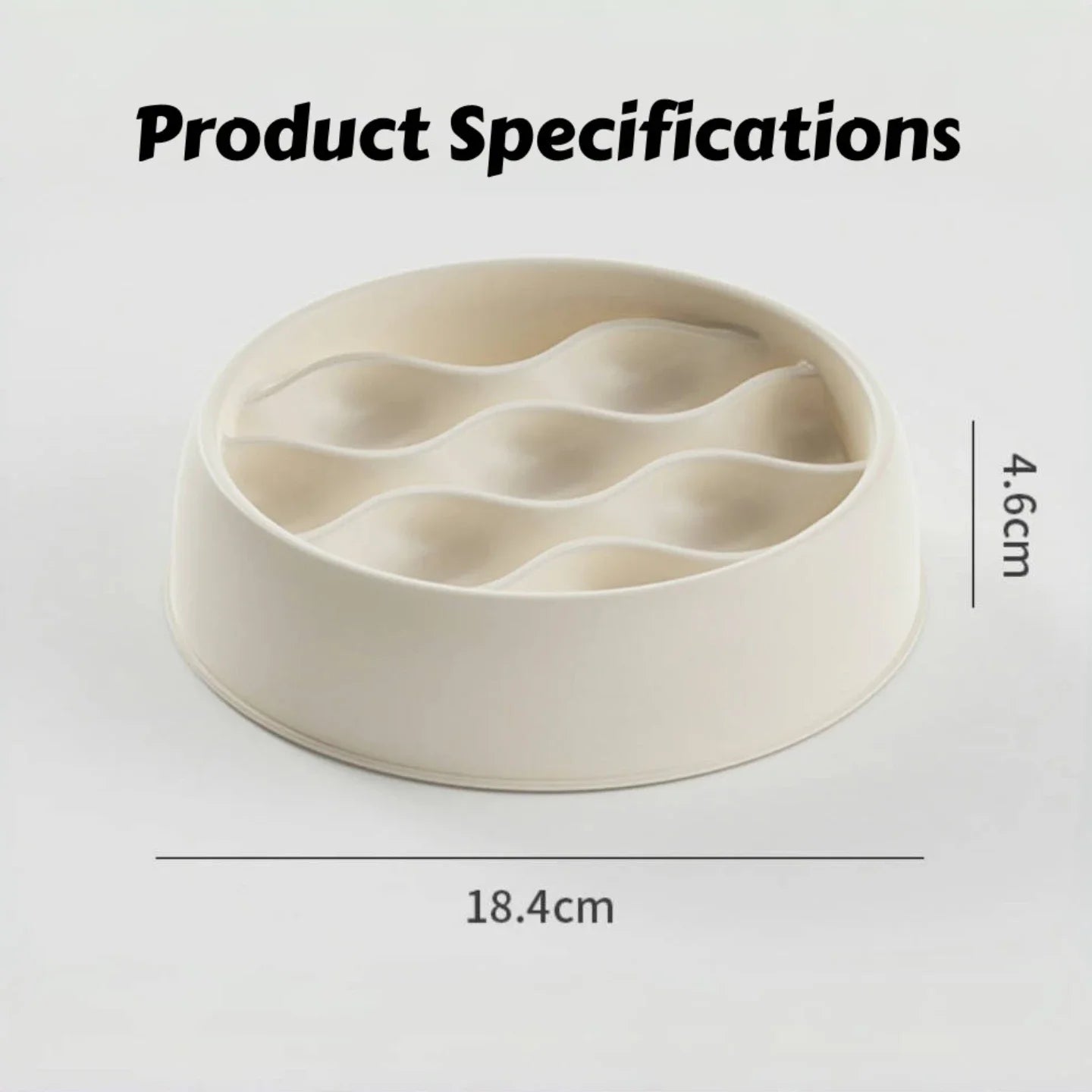 Slow Feeder Cat Bowl Set – Anti-Splash Dual Dish PP Plastic