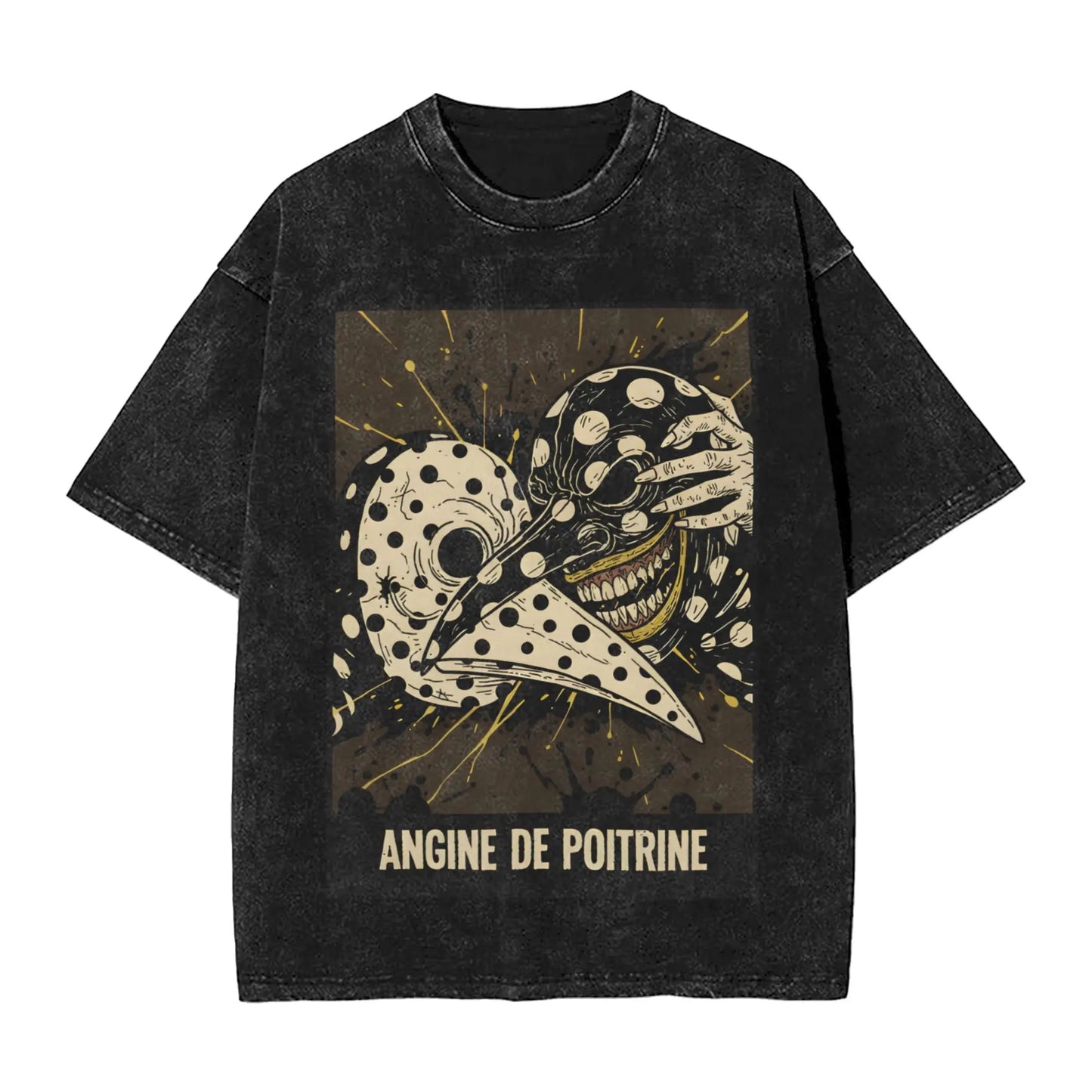 Angine De Poitrine Band T-Shirt Summer Y2K Basic T Shirts Casual Leisure Tee Shirt For Men Short Sleeve Loose Top Tees Peaceful Pleasures Health and Wellness 3 XXL