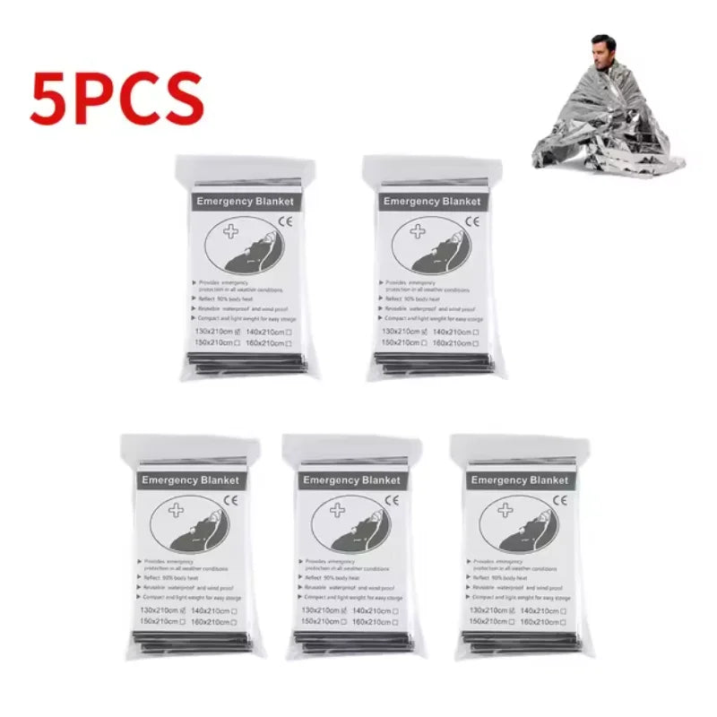 Emergency Thermal Survival Blanket 130×210cm | Foil First Aid