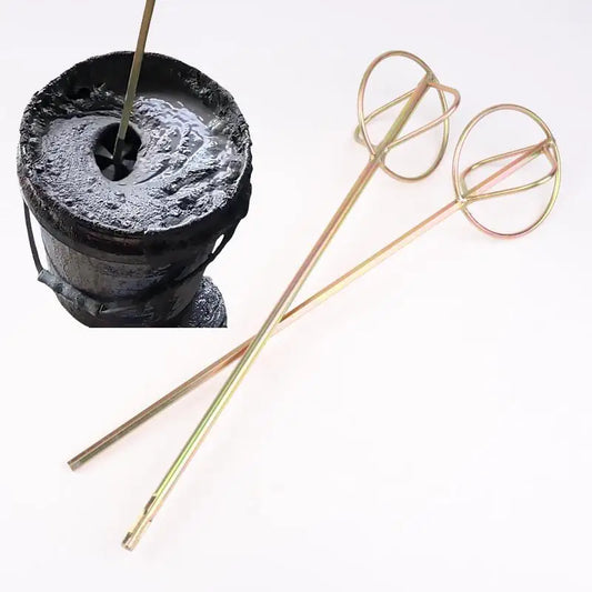 Gold 125mm Putty Powder Coating Paint Electric Mixer Rod Head Cement Mixing Rod Mixer Drill Paint Plaster Mortar Stirring Rod Peaceful Pleasures Health and Wellness