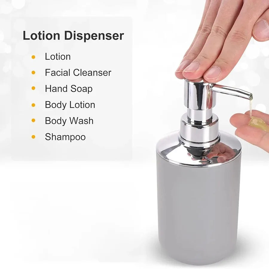 Bathroom Accessory Set,6 Piece Gift Set,Toothbrush Holder,Toothbrush Cup,Soap Dispenser,Soap Dish,Toilet Brush Holder,Trash Can Peaceful Pleasures Health and Wellness