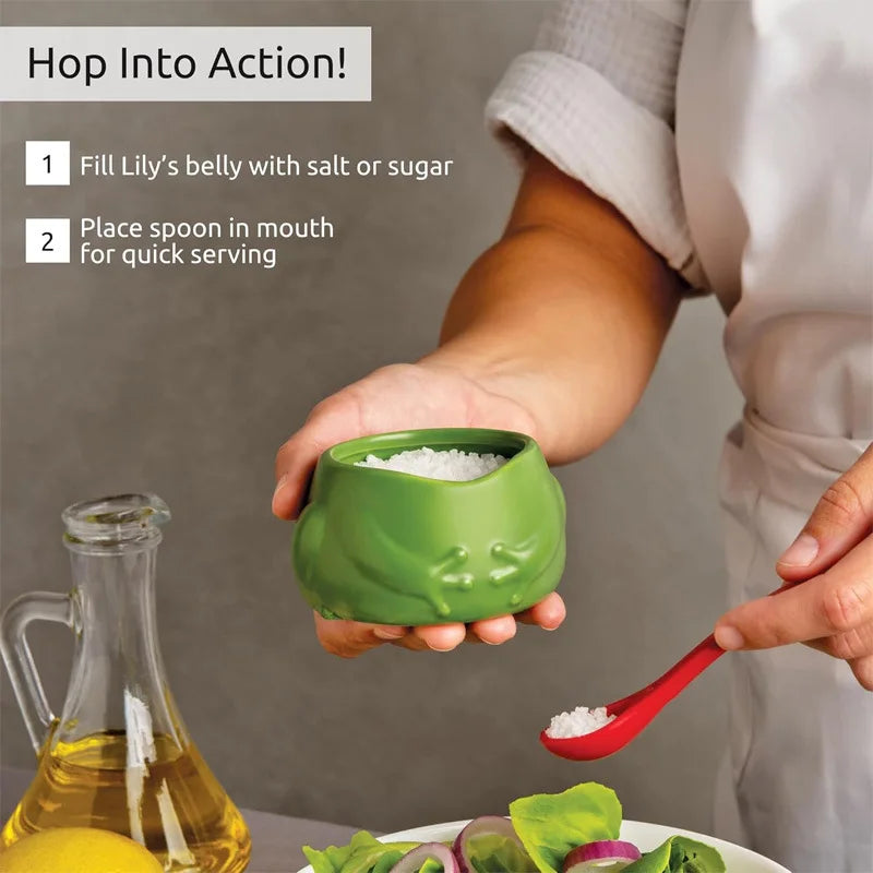 Frog Salt & Seasoning Jar | Cute 3D Printed Kitchen Decor