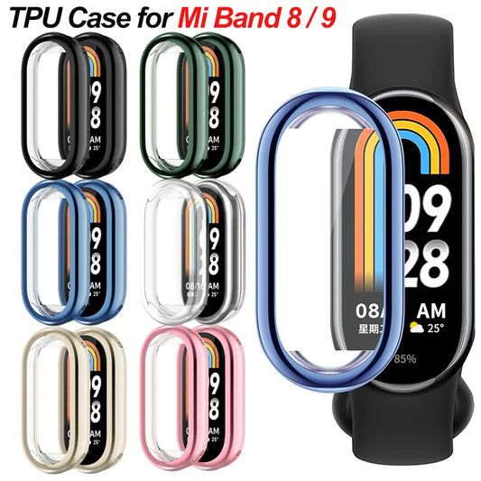 TPU Full Cover Case & Screen Protector – Mi Band 8 & 9