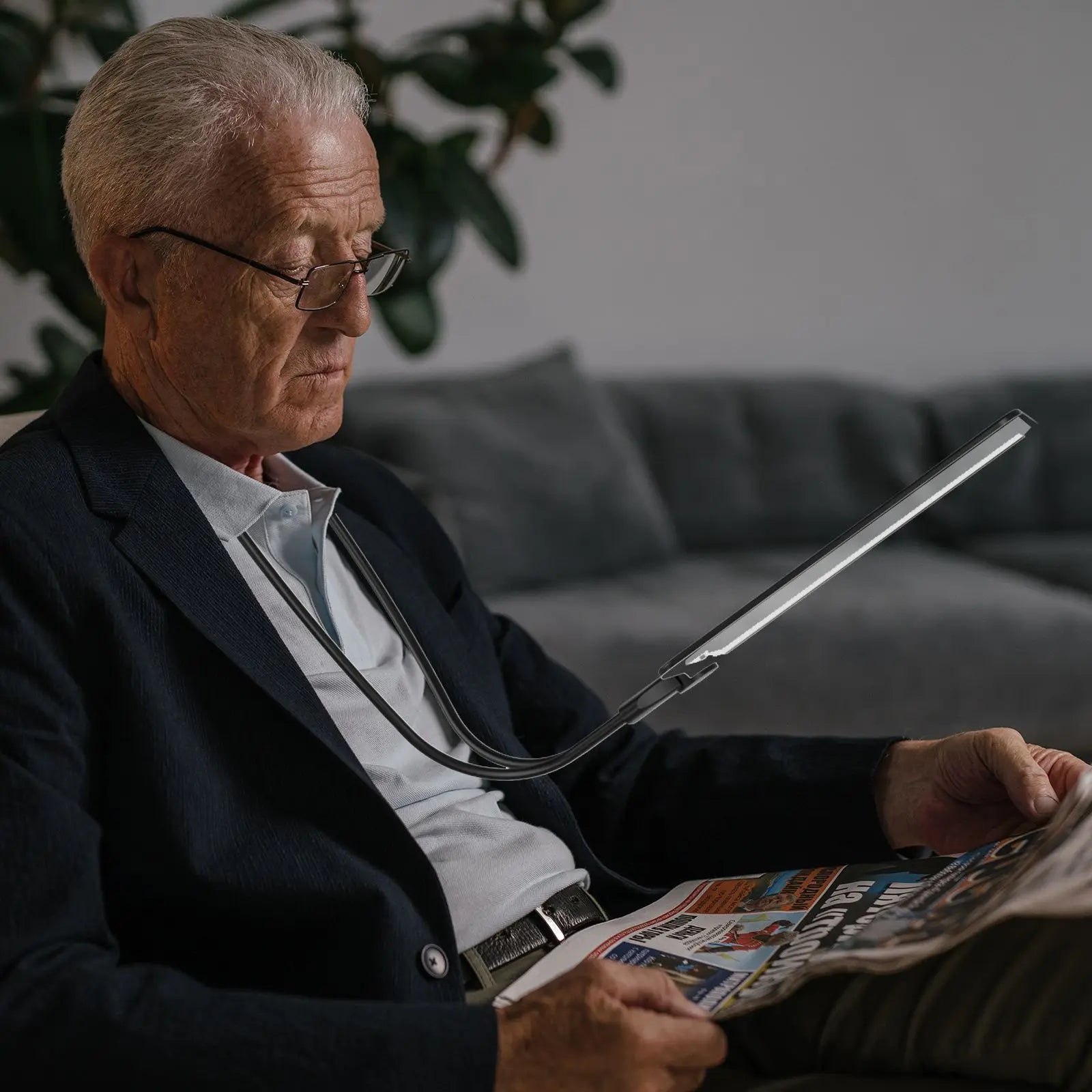 High Transparency Large Mirror Led Light, Charging Magnifying Glass, Handheld Desktop Neck Hanging Three In One Magnifying Glass Peaceful Pleasures Health and Wellness