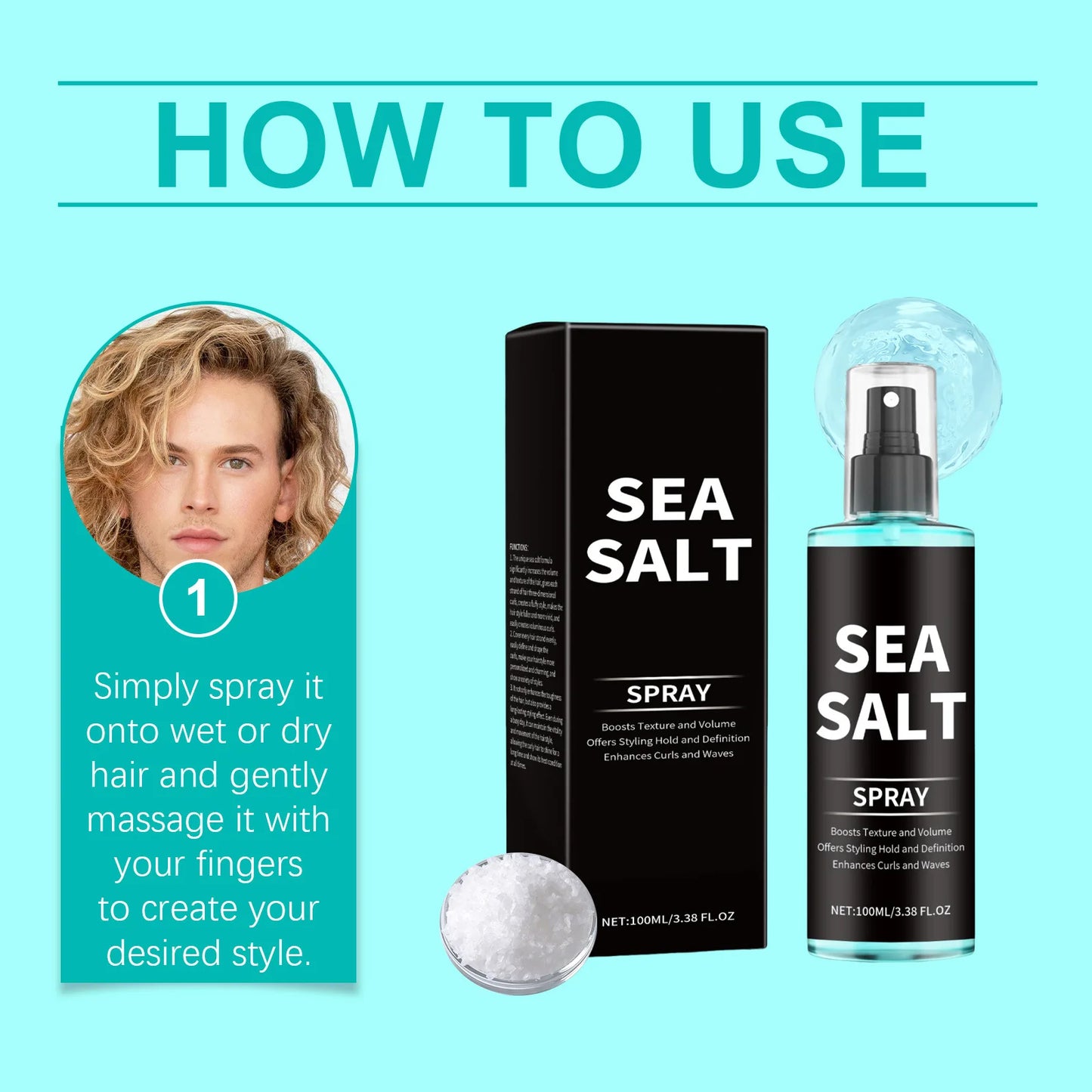 Sea Salt Hair Spray – Volumizing, Thickening & Texturizing