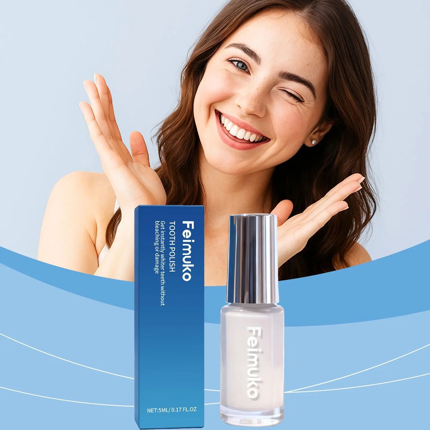 FEIMUKO Teeth Whitening Paint – Remove Stains & Freshen Breath Teeth Whitening Paint Peaceful Pleasures Health and Wellness