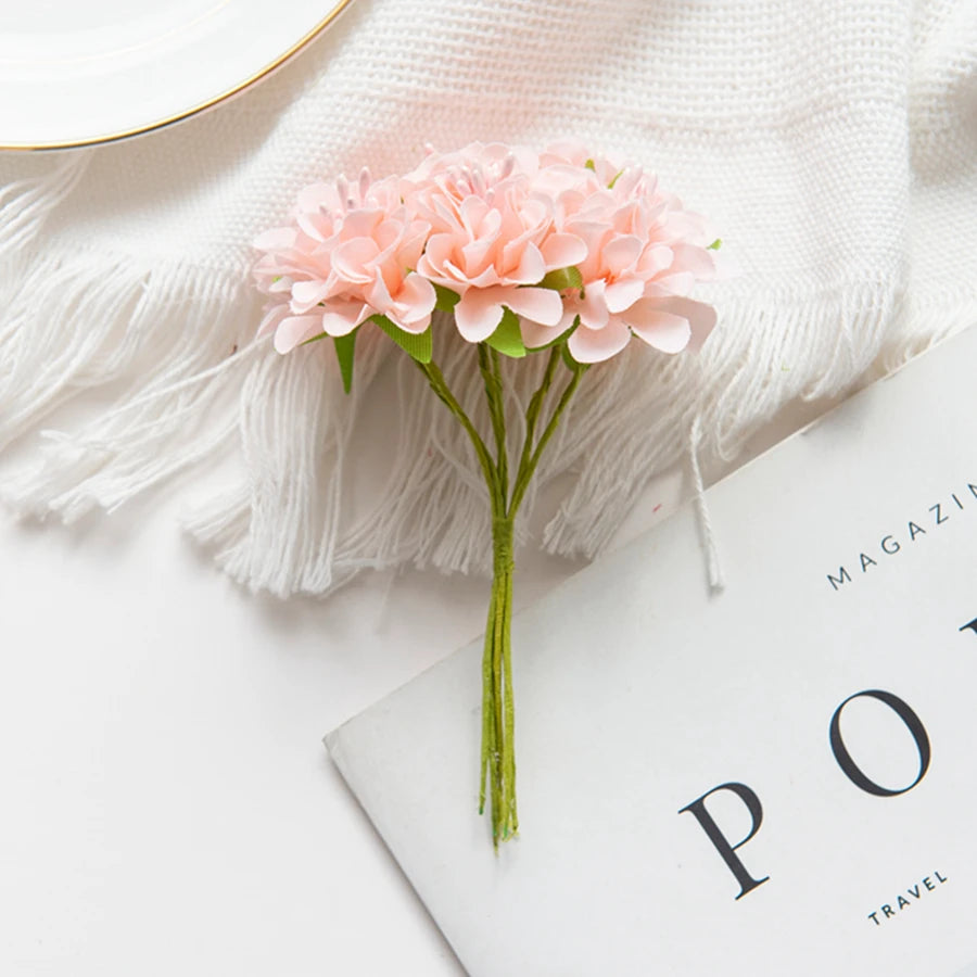 Artificial Silk Carnation Mini Bouquet 2/4pcs | Wedding Decor