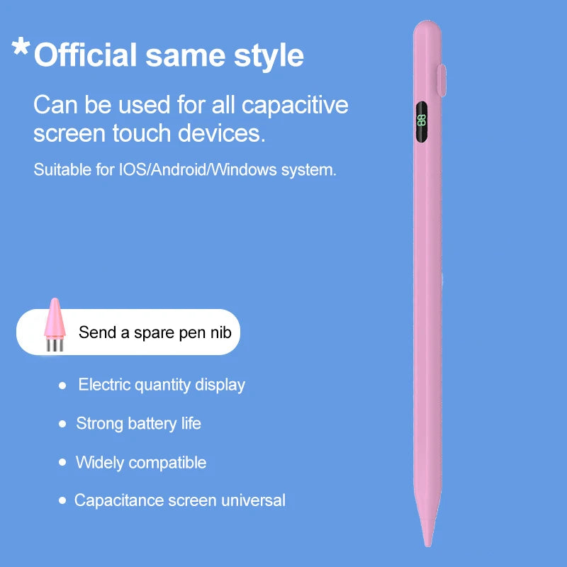 Universal Capacitive Pencil Touch Pen For Tablet And Mobile Stylus Pen For Smartphone Touch Pencil For Cell Phone Pencil Case Peaceful Pleasures Health and Wellness Pink