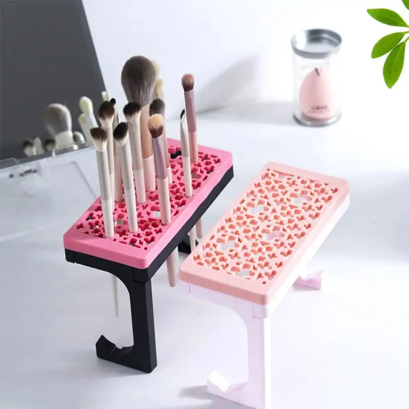 Silicone Makeup Brush Holder Drying Stand Makeup Set Storage Case Nail Pen And Painting Brush Organizer Fit For All Size Handle Peaceful Pleasures Health and Wellness