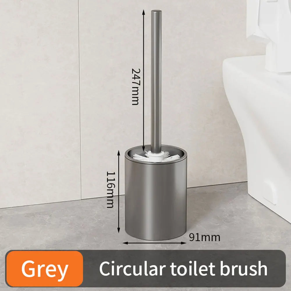 Luxury Wall-Mounted Toilet Brush Holder | Chrome Aluminum