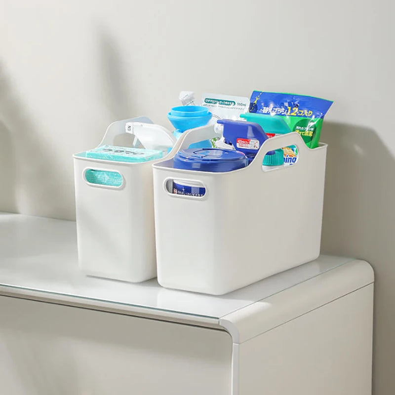 Under Sink Organizer Baskets – 2 or 3 Pack Multi-Purpose Plastic Cabinet Storage for Kitchen & Bathroom
