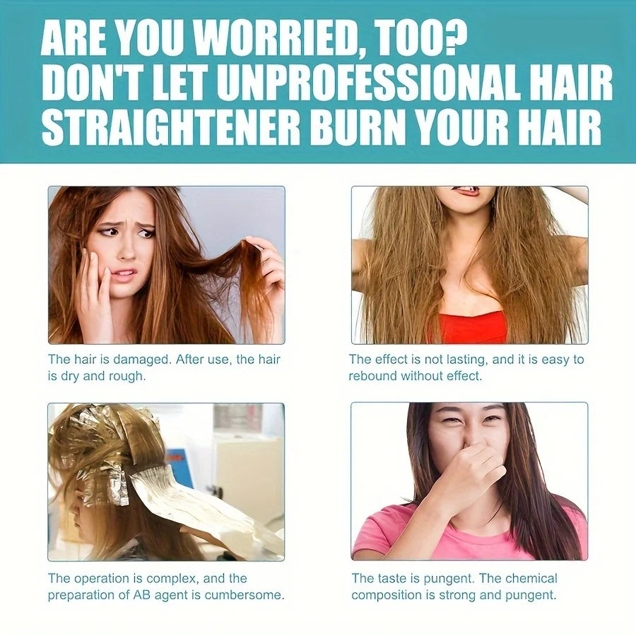 GZE Protein Hair Straightening Cream – Frizz Control & Shine