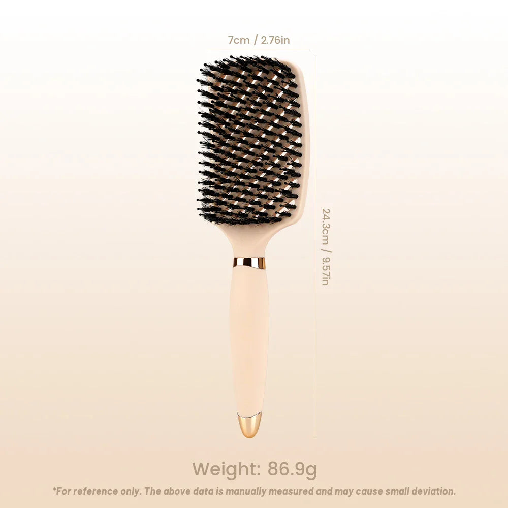 Hog Bristle Anti-Static Air Cushion Comb – Wet & Dry Hair