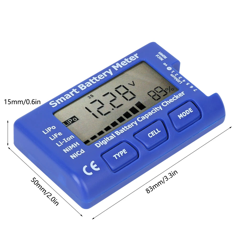 5 1 Intelligent Digital Battery Meter Capacity Checker LCD Display
