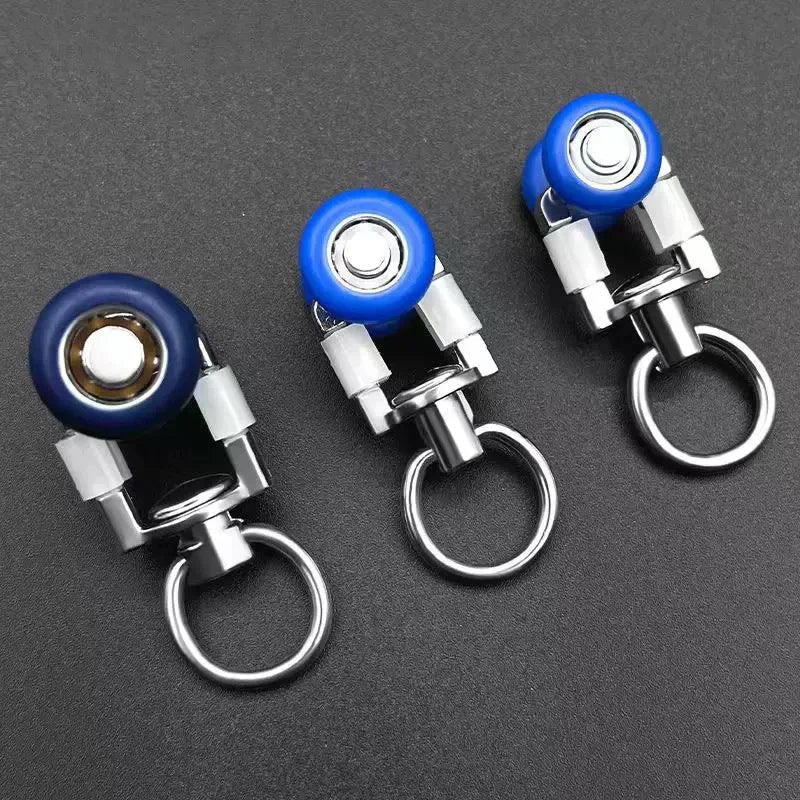 4pcs Twin Wheeled Mute Curtain Track Rollers Window Shower Sliding Glider Rail Carriers Peaceful Pleasures Health and Wellness