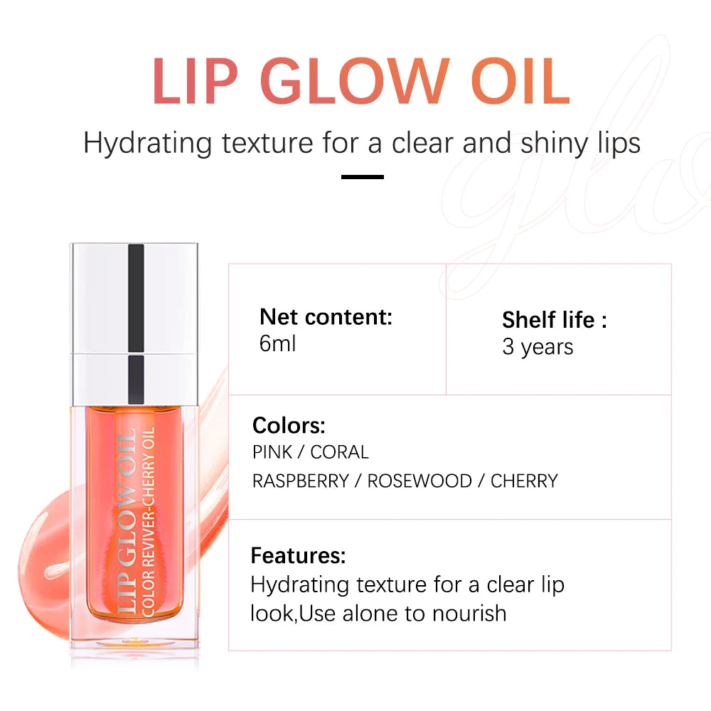 6ml Sexy Lip Oil Hydrating Plumping Lip Coat For Lipstick Lipgloss Tinted Lip Plumper Serum Bb Lips Glow Oil Treatment Peaceful Pleasures Health and Wellness