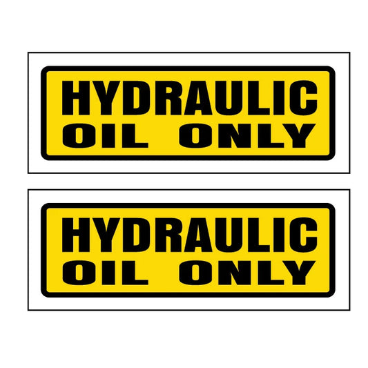 2Packs 160mm X 60mm HYDRAULIC OIL ONLY Warning Sticker Decal Safety Sign For Car Window Wall Oil Box Yellow Peaceful Pleasures Health and Wellness Default Title