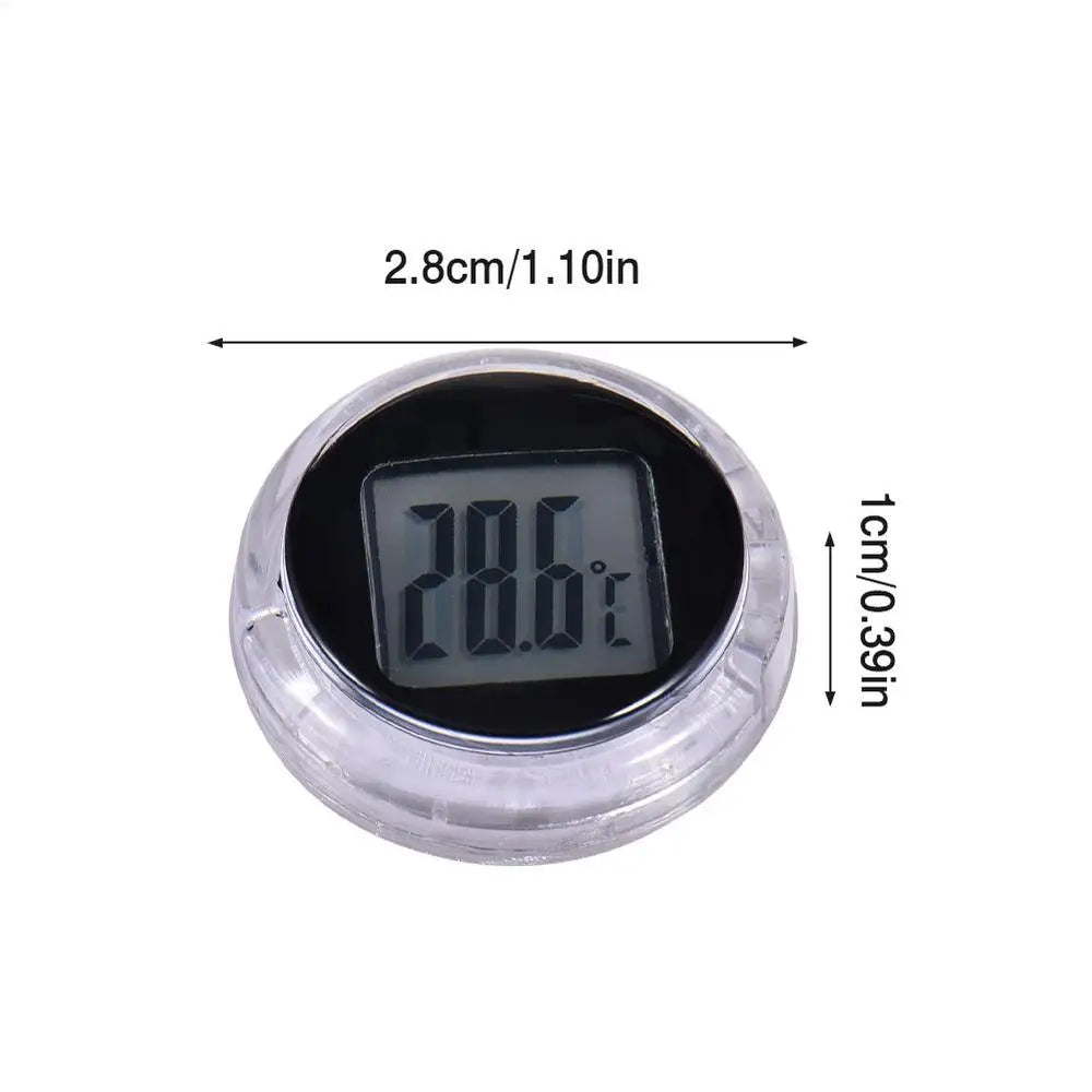 Mini Waterproof Digital Thermometer – Motorcycle & Car Stick-On Digital Thermometer Peaceful Pleasures Health and Wellness White