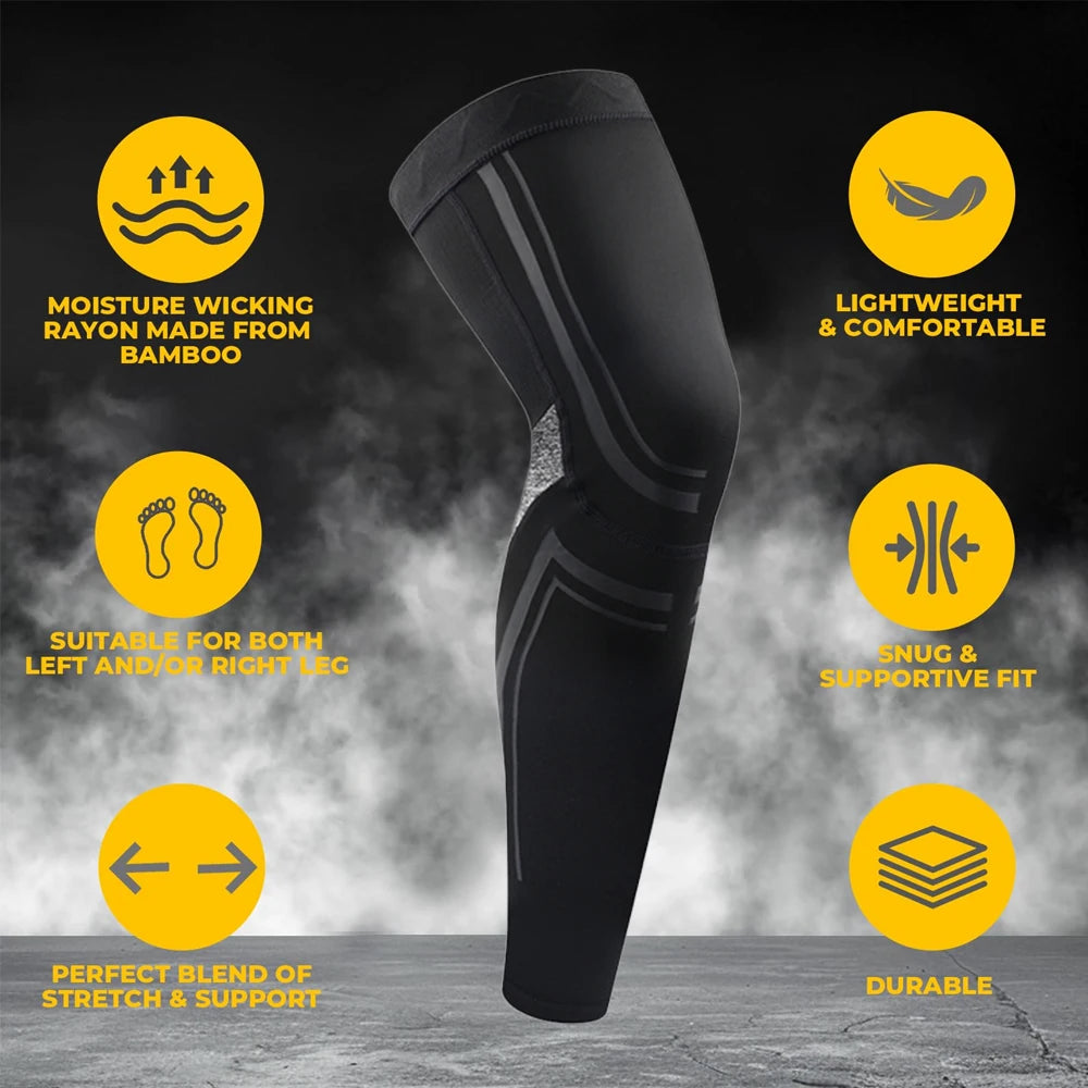 WEFITON Leg Compression Sleeve | Anti-Slip, UV, Breathable Leg Compression Sleeve Peaceful Pleasures Health and Wellness