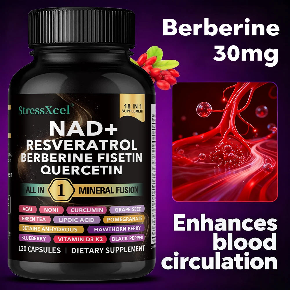 NAD+ Resveratrol Supplement – Energy, Anti-Aging & Cell Health