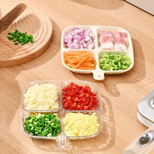4-Grid Clear Fridge Organizer Box – Food & Veggie Crisper Food Storage Organizer Oasis Select