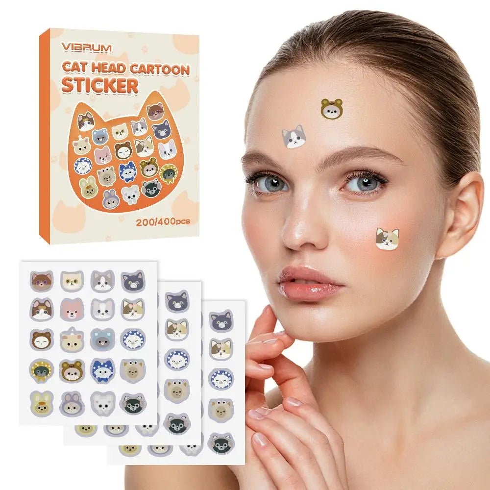 Cute Cat Cartoon Acne Patches – Hydrocolloid Blemish Dots 220pc