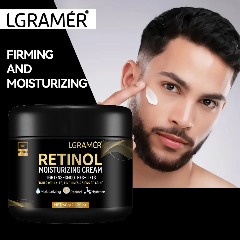LGRAMER Men's Retinol Face Cream – Anti-Aging Moisturizer