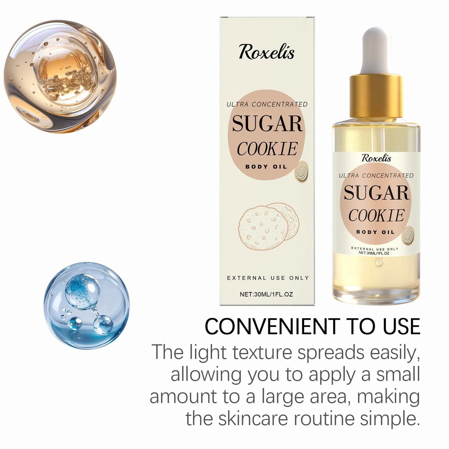 Sugar Cookie Fragrance Body Oil – Shea Butter & Vitamin E