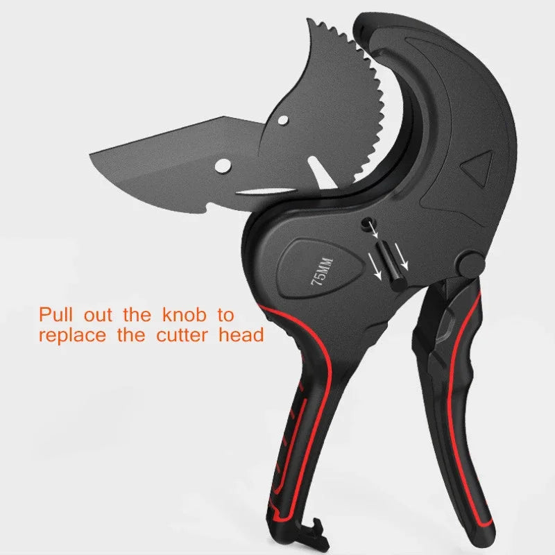 Ratchet Pipe Cutter 32–75mm | PVC PP PE Hose Hand Tool Peaceful Pleasures Health and Wellness