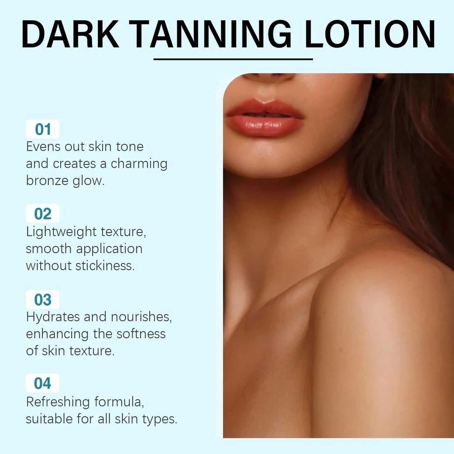 OceAura Coconut Dark Tanning Lotion – Bronzer & Sunless Tan
