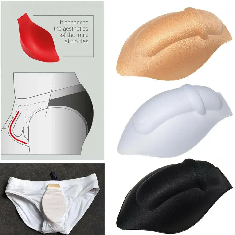 1Pc Fashion Men's Underwear Sexy Briefs Shorts Jockstraps Soft Bulge Enhancer Cup Insert For Swimwear Panties Sponge Pouch Peaceful Pleasures Health and Wellness