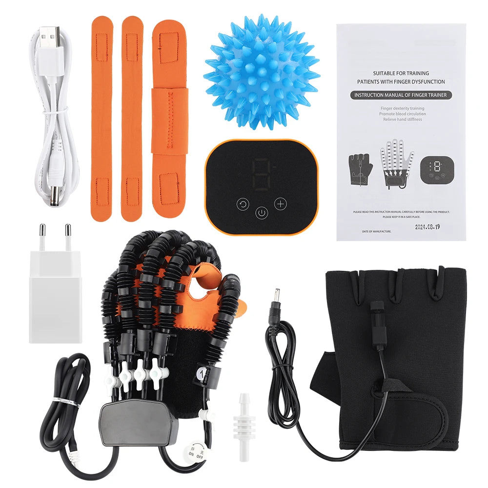 Hand Rehabilitation Robot Gloves Finger Exercise Stroke Hand Brace Hemiplegia Recovery Splint Glove Mirror Mobility Training Peaceful Pleasures Health and Wellness