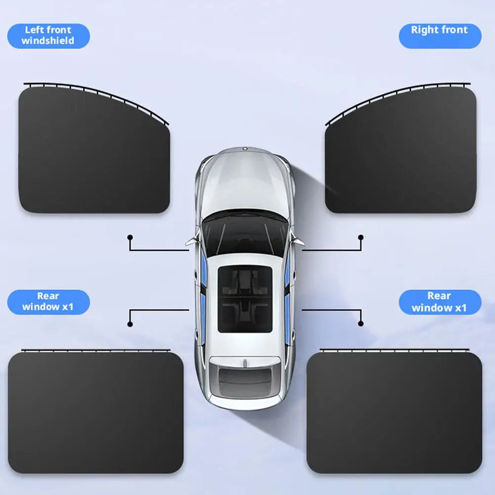 Car Sunshade Track Type Sun Protection Heat Insulation Block Car Rear Side Curtain Car Interior Privacy Shade Peaceful Pleasures Health and Wellness