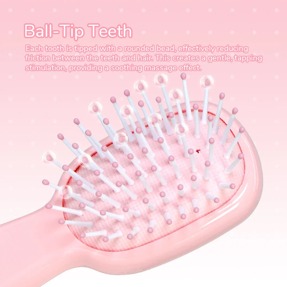Cute Cartoon Hair Detangling Brush – Cushion Comb for Women