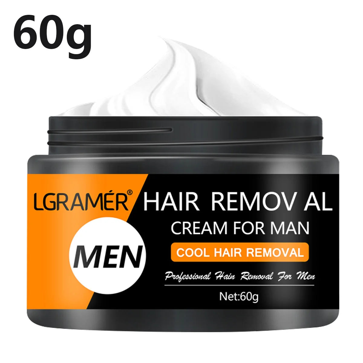 LGRAMER Men's Painless Hair Removal Cream | Legs Arms Armpits