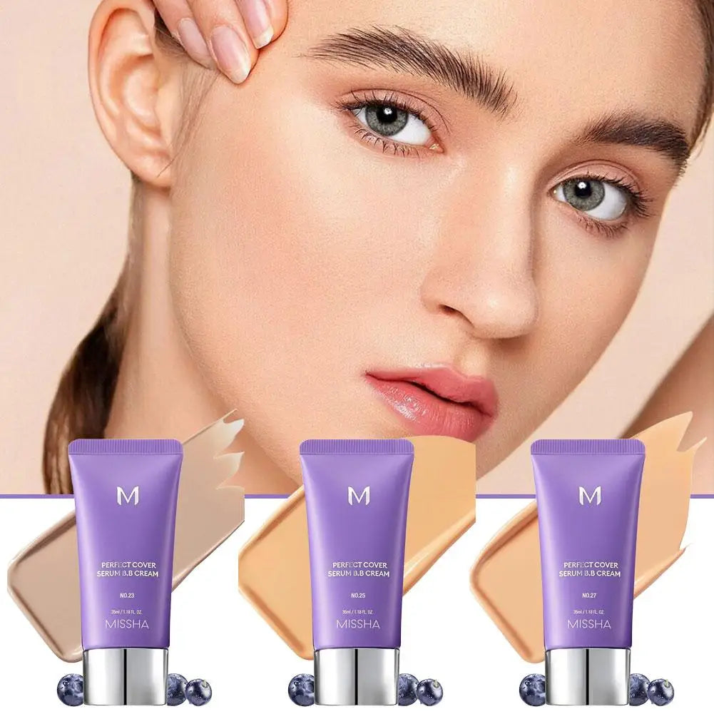 Korean Korea Bb Cream Foundation Perfect Cover Concealer Waterproof Hyaluronic Acid Color Correcting Natural and Snug Fit Peaceful Pleasures Health and Wellness