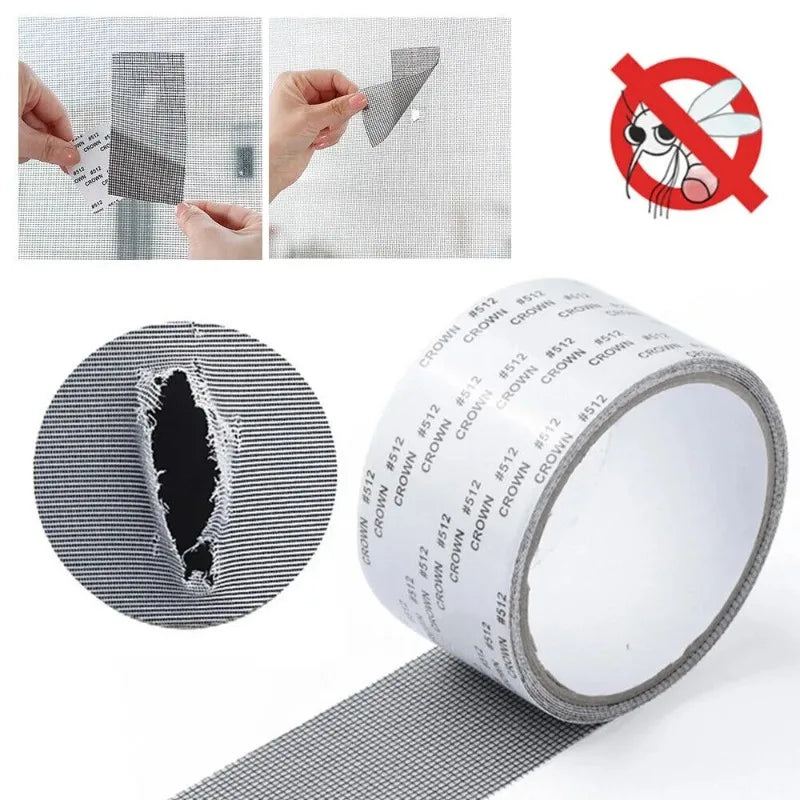 Window Screen Repair Tape – Waterproof Self-Adhesive Mesh Patch