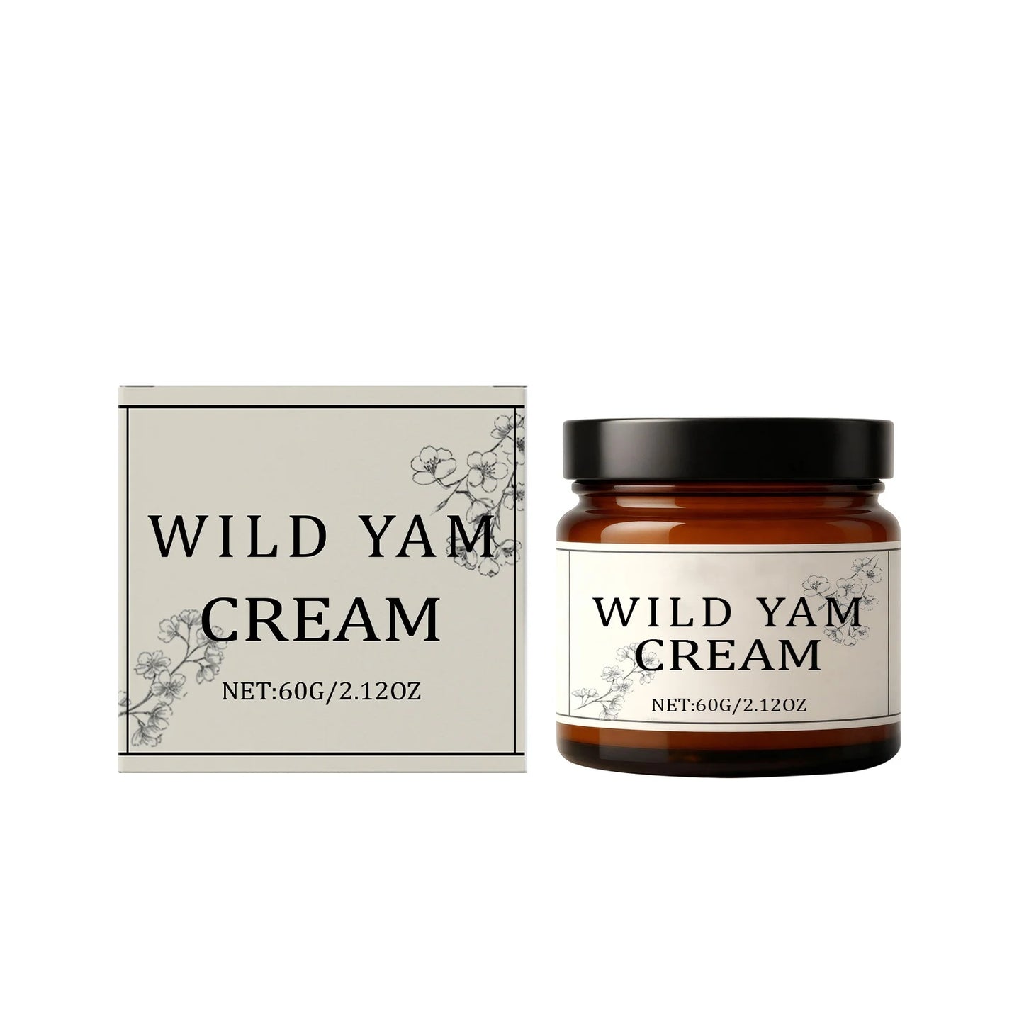 Wild Yam Cream Help Hormone Balance Soothing Menopause Stress Reduce Hot Flashes Women Body Balance Support Body Relief Creams Peaceful Pleasures Health and Wellness 60g Boxed
