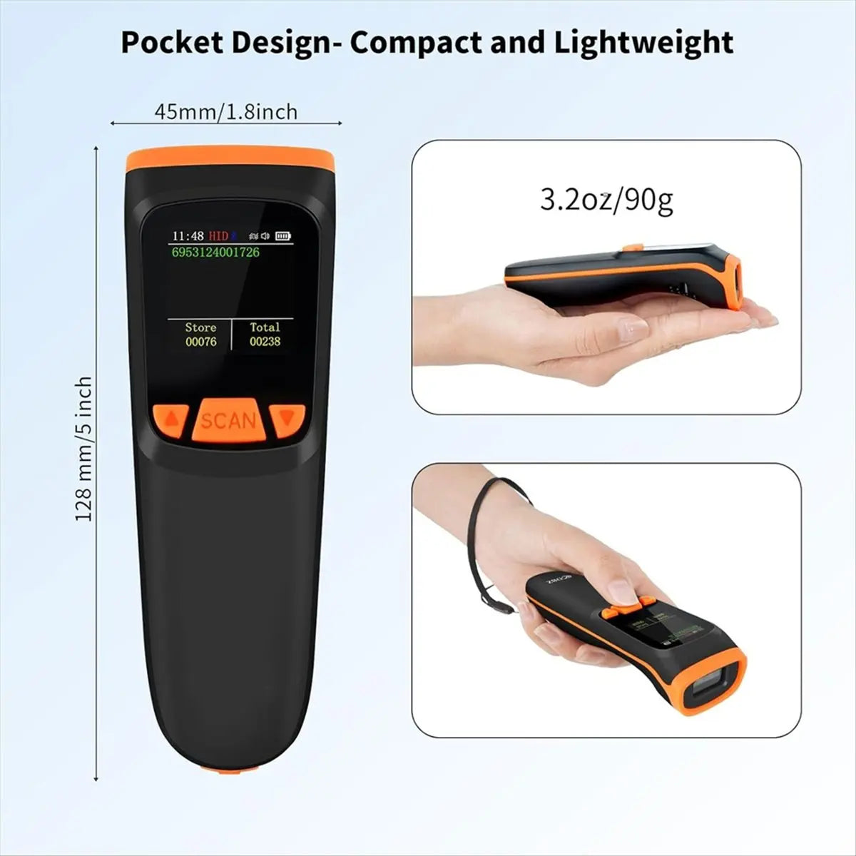 Wireless 2D Bluetooth Barcode Scanner – QR & Inventory Reader Peaceful Pleasures Health and Wellness