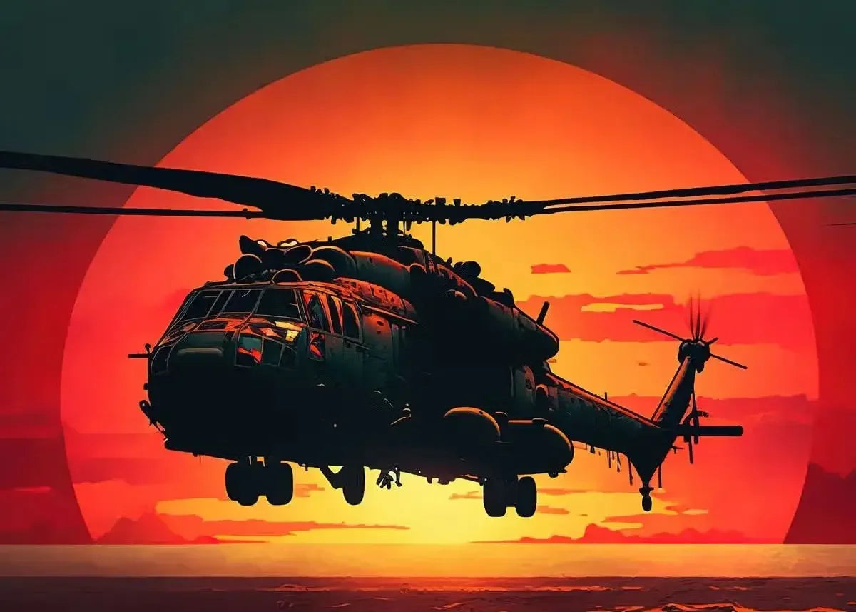 Aircraft Sunset Poster Aesthetics Aircraft Fighter Canvas Painting Print Wall Art Poster Mural Home Military Room Decor Picture Peaceful Pleasures Health and Wellness 7 20x30cm Unframed