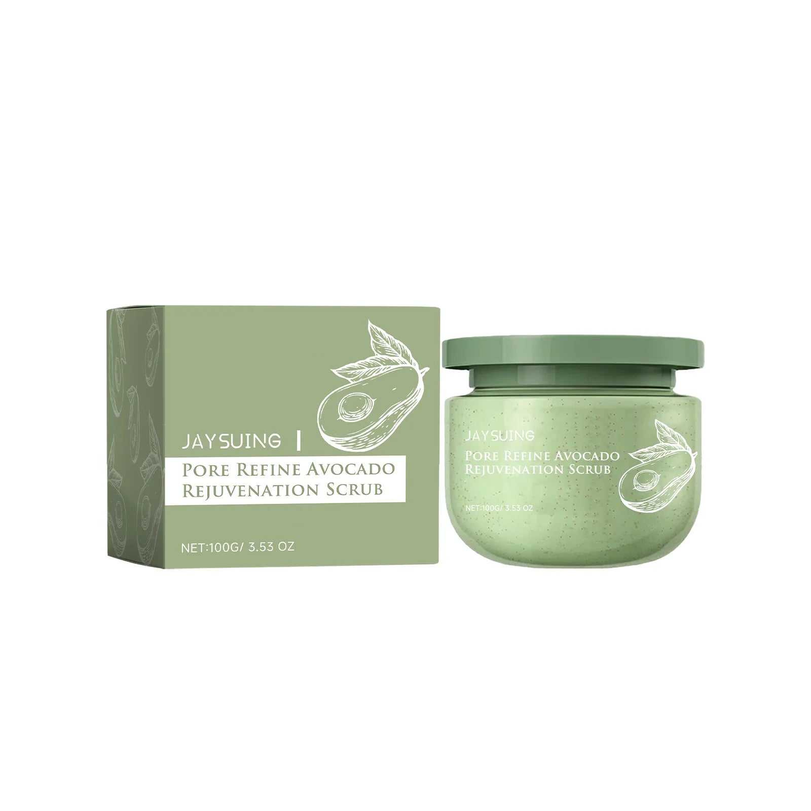 Avocado Scrub Exfoliator for Body Care and Dullness Elimination Peaceful Pleasures Health and Wellness 100g 100g