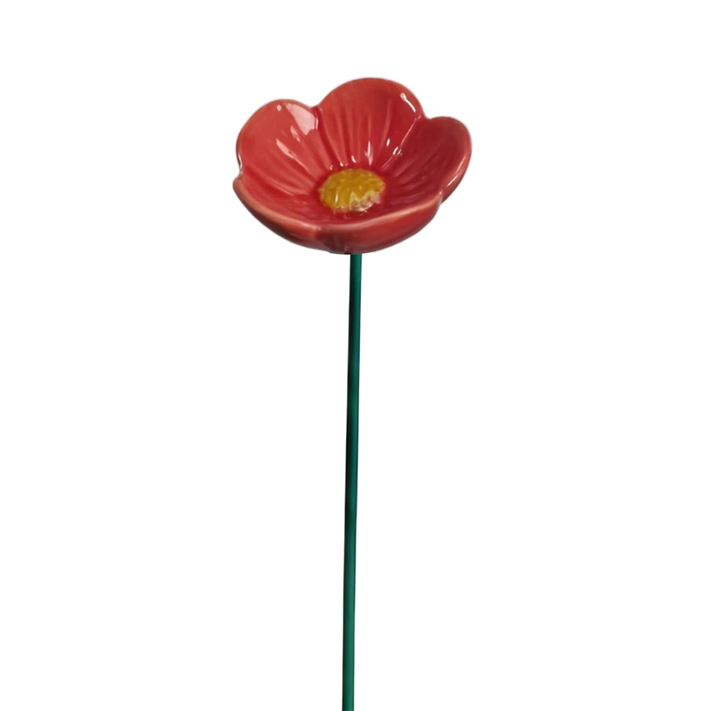 Ceramic Cute Garden Bees Feeder Multi Purpose Artificial Flowers Bee Bowl Stylish Bee Watering Station for Bee Friendly Yard Peaceful Pleasures Health and Wellness Red