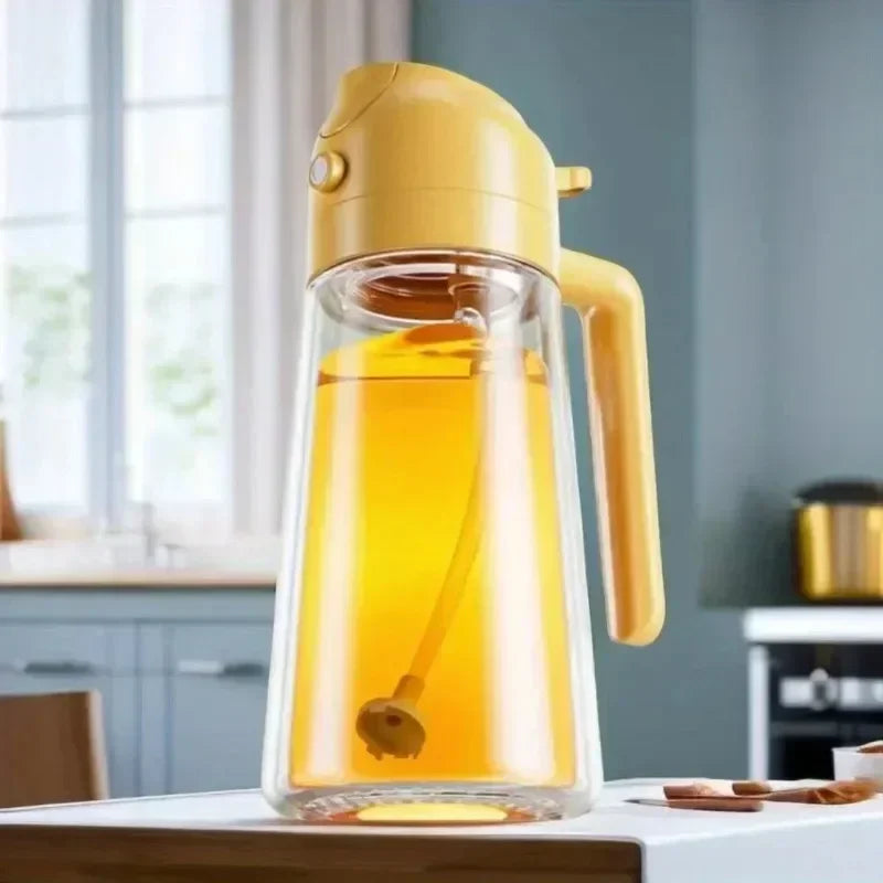 2-in-1 Oil Spray & Pour Bottle | 500ml Food-Grade Sprayer