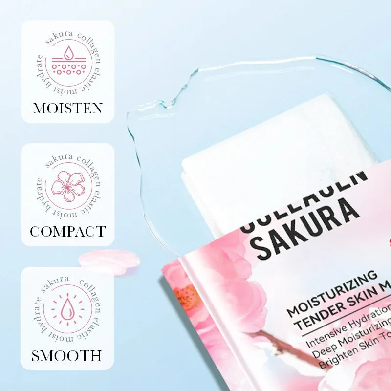 Sadoer Sakura Collagen Sheet Mask – Hydrating & Brightening