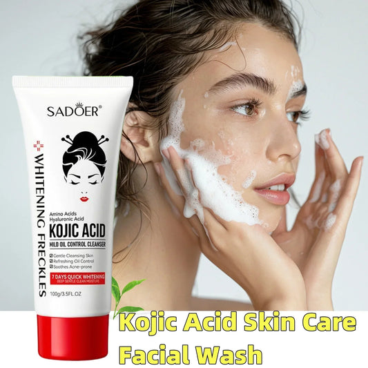 100ml Kojic Acid Skin Care Facial Wash Mild Oil Control Deep Moisturizing Cleansing and Nonirritating Face Cleanser Face Wash Peaceful Pleasures Health and Wellness