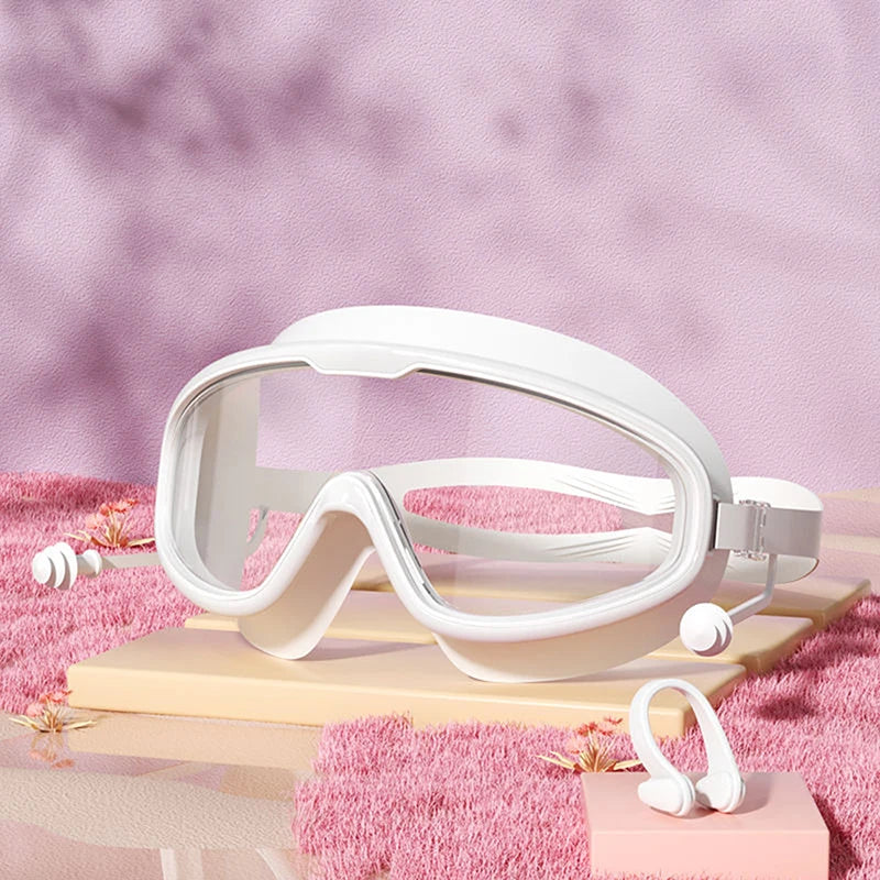 Anti-Fog HD Swimming Goggles for Adults & Kids – Large Frame